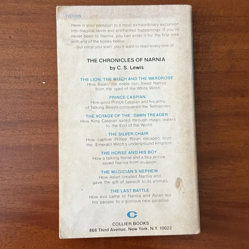 C.S. Lewis Lot of 2 – The Chronicles‎ of Narnia (1971 Collier Paperbacks)